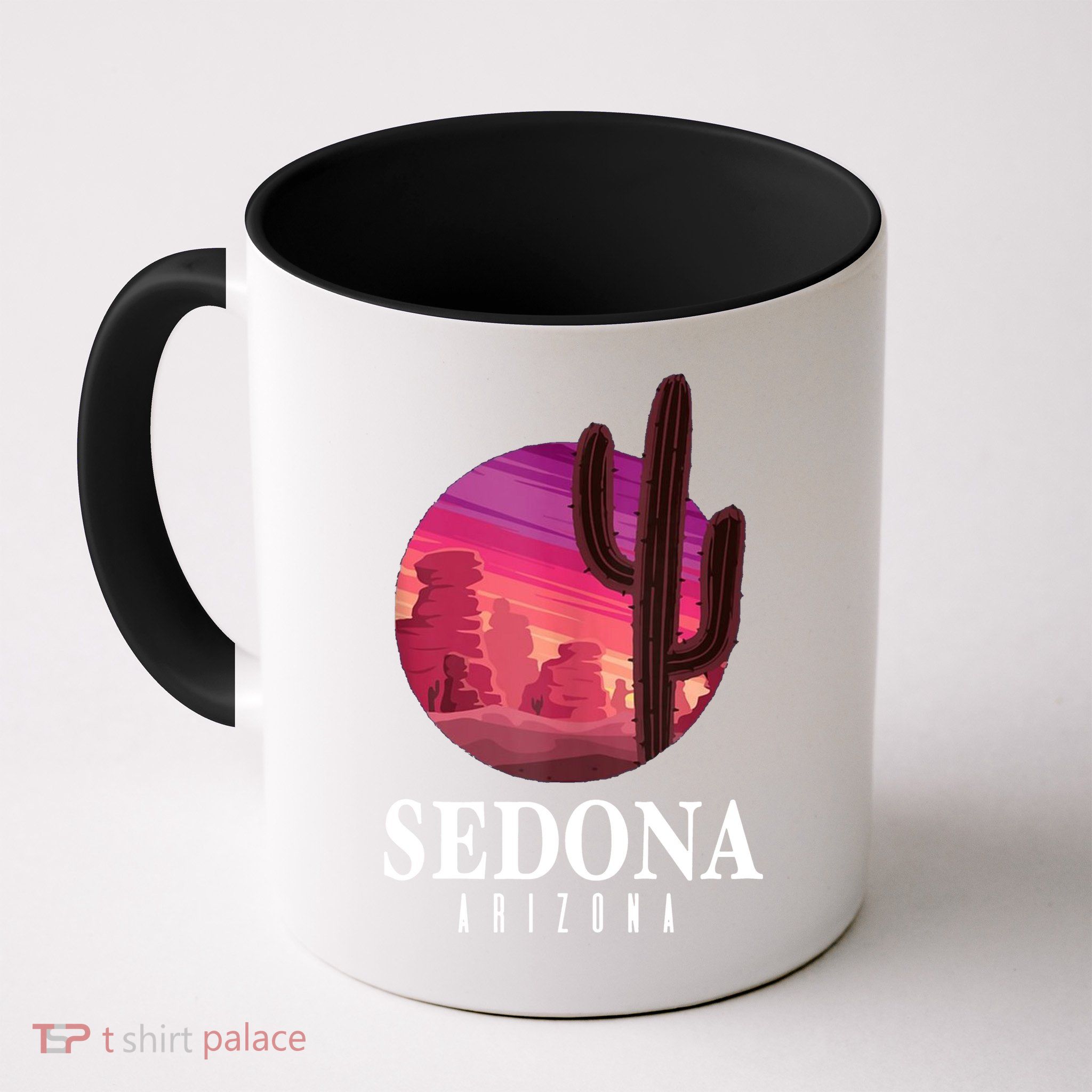 Sedona Arizona Cactus Sunset Desert Sedona Az Travels Mug