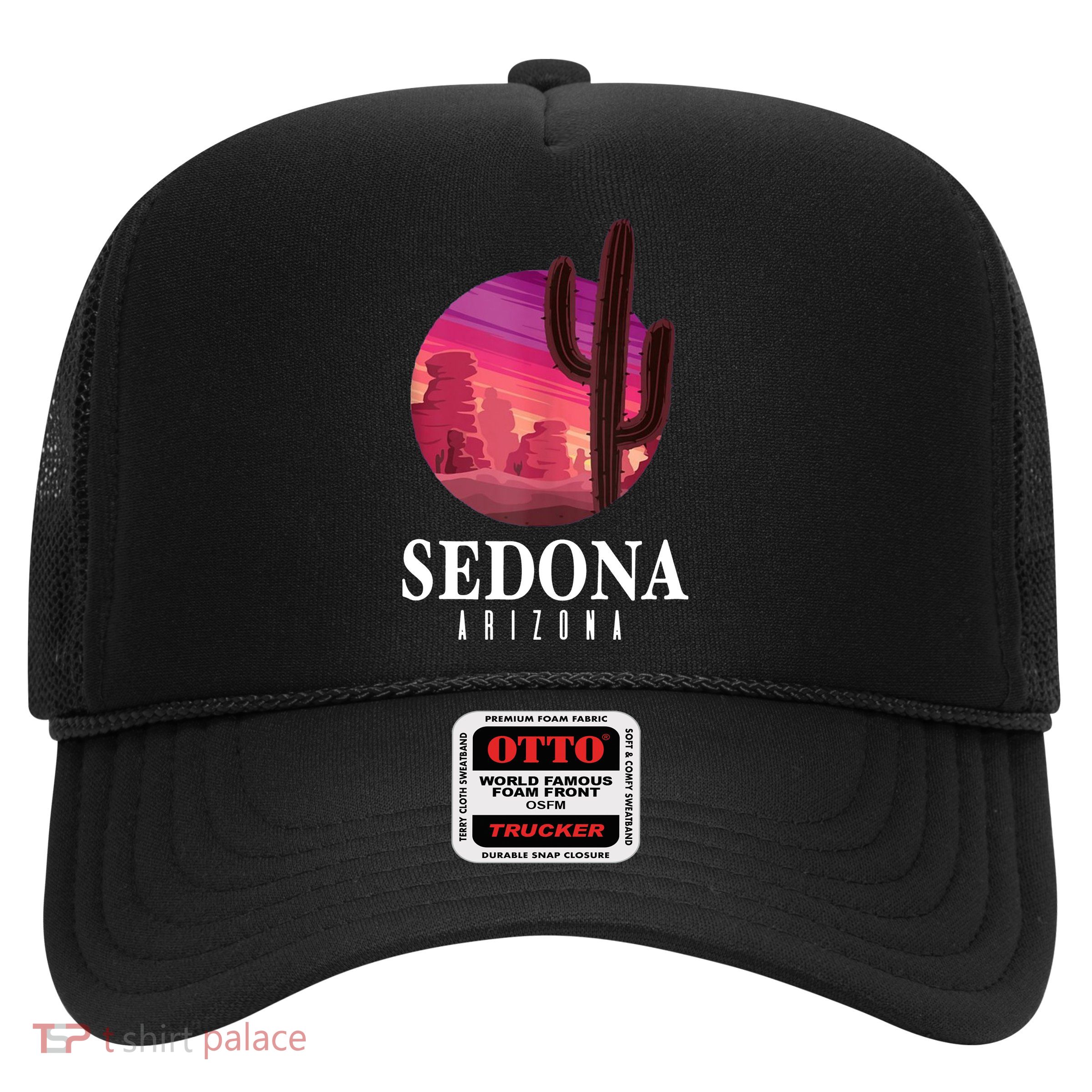 Sedona Arizona Cactus Sunset Desert Sedona Az Travels Trucker Hat