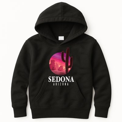 Sedona Arizona Cactus Sunset Desert Sedona Az Travels Kids Hoodie