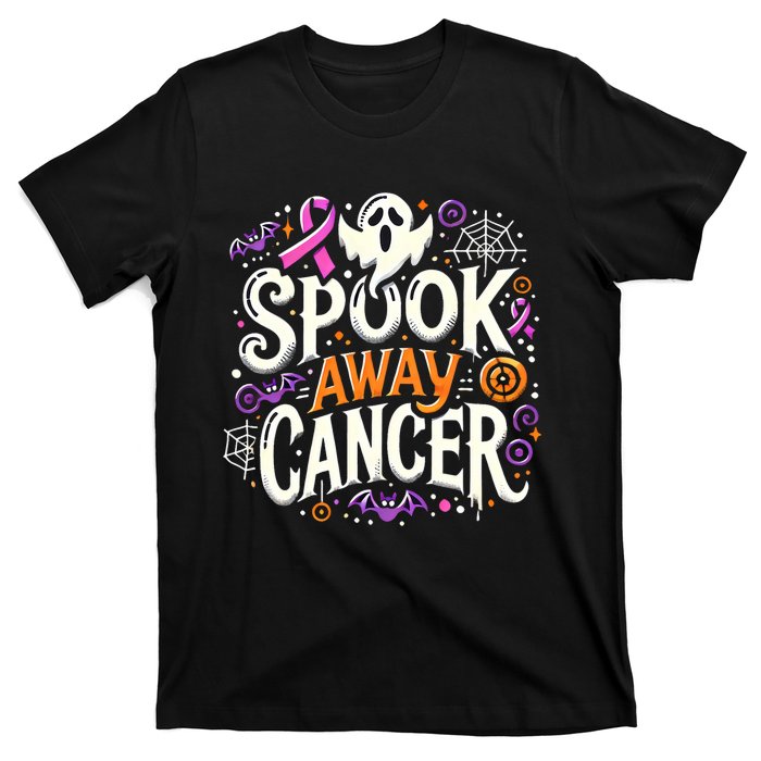 Spook Away Cancer October Halloween Breast Cancer Awareness T-Shirt