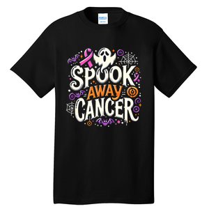 Spook Away Cancer October Halloween Breast Cancer Awareness Tall T-Shirt