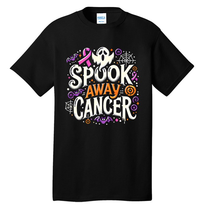 Spook Away Cancer October Halloween Breast Cancer Awareness Tall T-Shirt