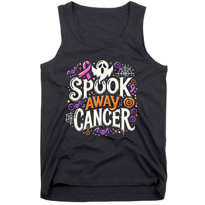 Spook Away Cancer October Halloween Breast Cancer Awareness Tank Top