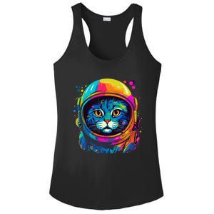 Space Astronaut Cat Gifts Space Cat Ladies PosiCharge Competitor Racerback Tank