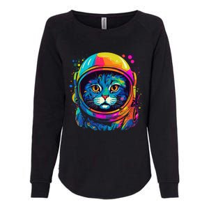 Space Astronaut Cat Gifts Space Cat Womens California Wash Sweatshirt