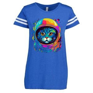 Space Astronaut Cat Gifts Space Cat Enza Ladies Jersey Football T-Shirt