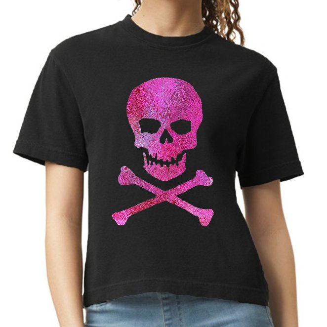 Skull And Crossbones Comfort Colors Boxy T-Shirt