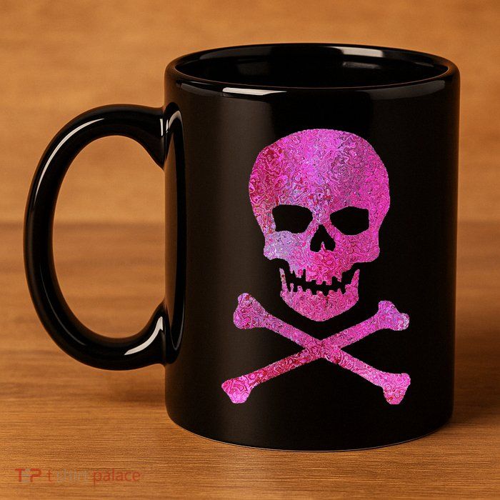 Skull And Crossbones 11oz C Handle Ceramic Mug