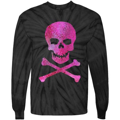 Skull And Crossbones Tie-Dye Long Sleeve Shirt