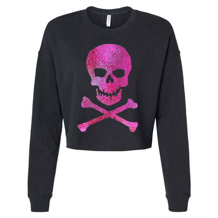 Skull And Crossbones Cropped Pullover Crew