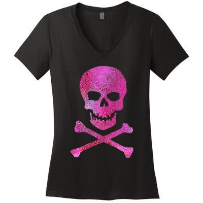 Skull And Crossbones Women's V-Neck T-Shirt