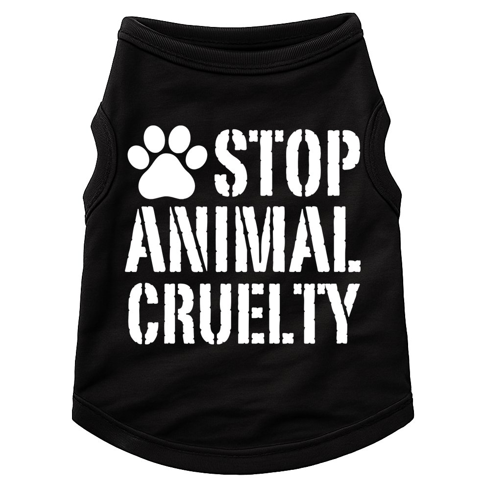 Stop Animal Cruelty Awareness Paw Print Doggie Tank
