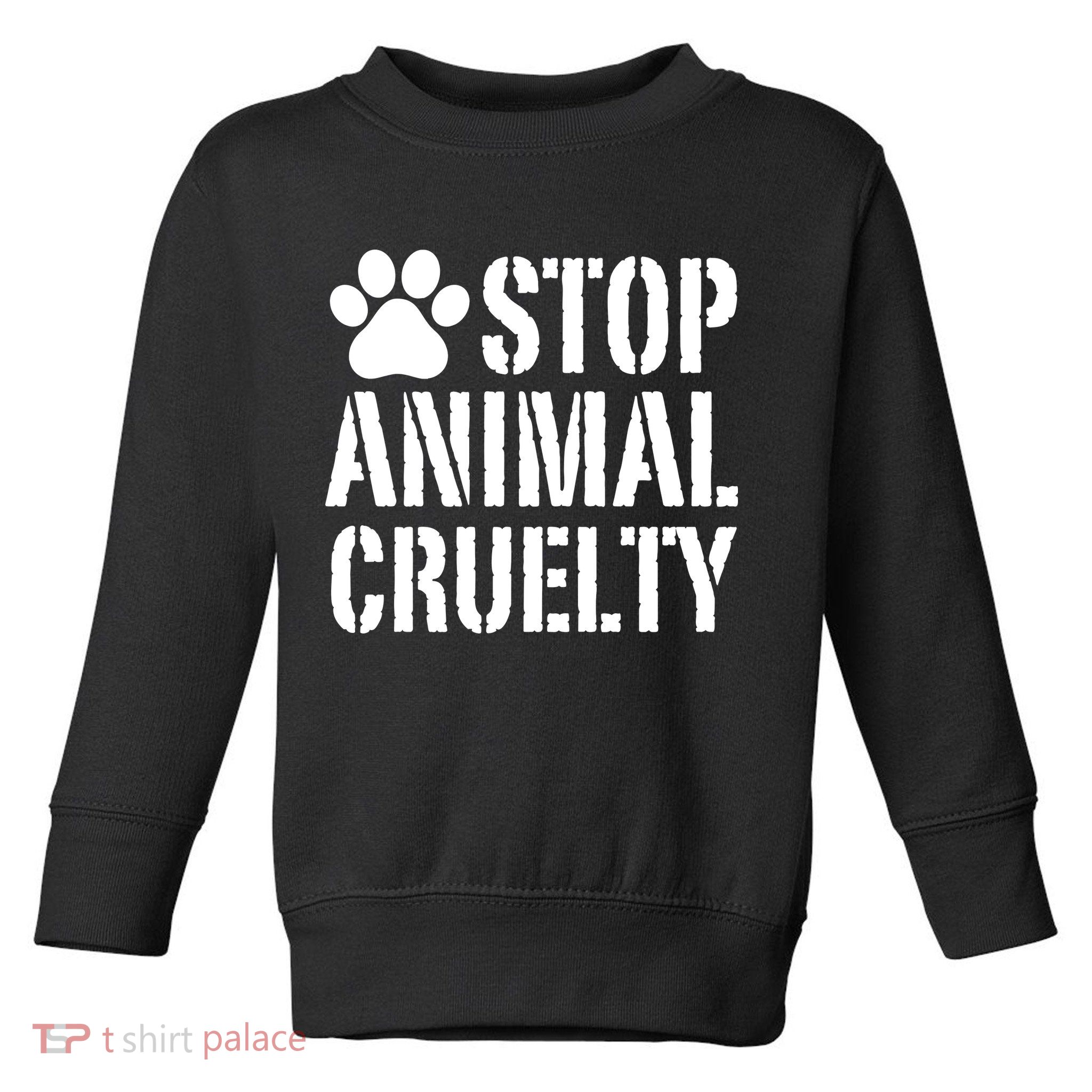 Stop Animal Cruelty Awareness Paw Print Toddler Sweatshirt