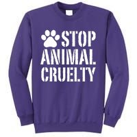 Stop Animal Cruelty Awareness Paw Print Sweatshirt