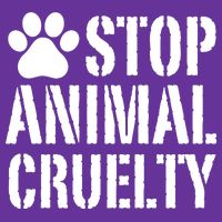 Stop Animal Cruelty Awareness Paw Print Women's V-Neck T-Shirt