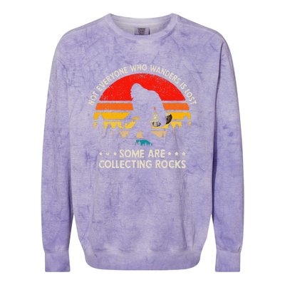 Some Are Collecting Rocks Geologist Rockhounding Bigfoot Colorblast Crewneck Sweatshirt