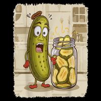 Surprise A Cucumber And A Jar Of Sliced Pickles Funny Pickle Gift Drawstring Bag