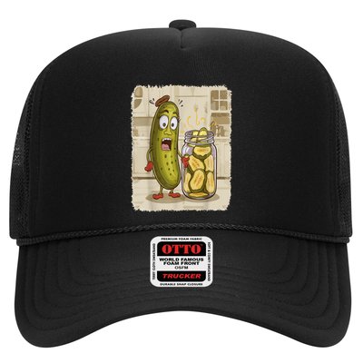Surprise A Cucumber And A Jar Of Sliced Pickles Funny Pickle Gift Trucker Hat