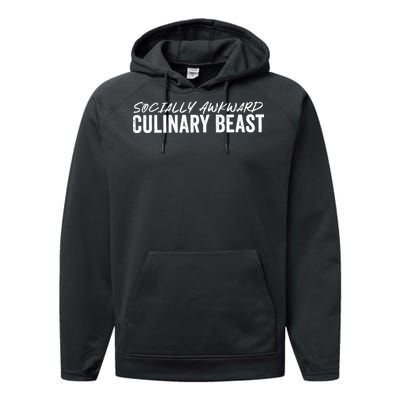 Socially Awkward Culinary Beast Performance Fleece Hoodie