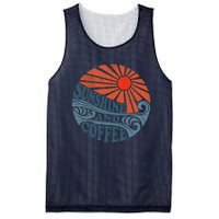 Sunshine And Coffee Funny Retro 70S Vintage Beach Vacation Mesh Reversible Basketball Jersey Tank