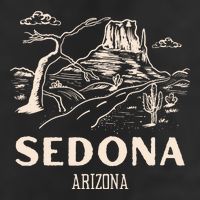 Sedona Arizona Cactus Sunset Desert 7 Panel Mesh Trucker Snapback Hat