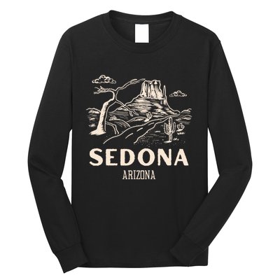Sedona Arizona Cactus Sunset Desert Long Sleeve Shirt