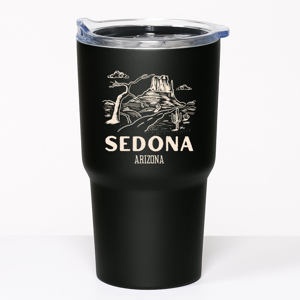 Sedona Arizona Cactus Sunset Desert Tumbler