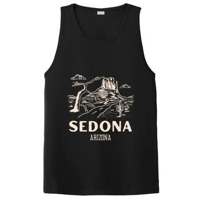 Sedona Arizona Cactus Sunset Desert PosiCharge Competitor Tank