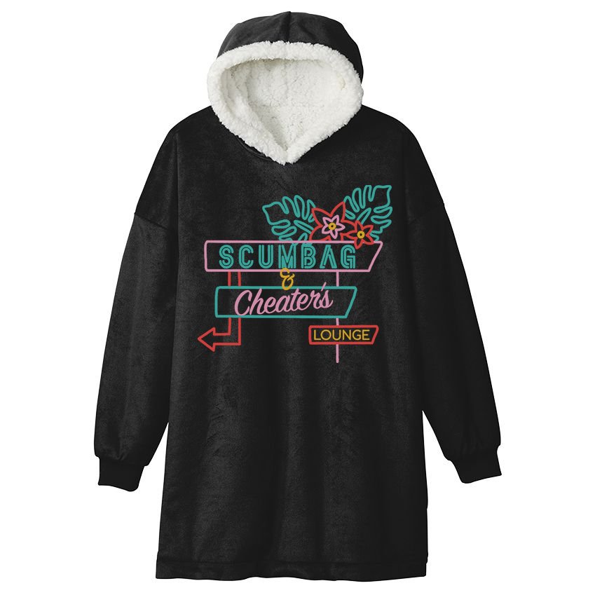 Scumbag And Cheaters Lounge Hooded Wearable Blanket