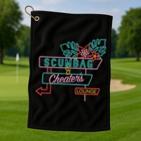Scumbag And Cheaters Lounge Golf Towel