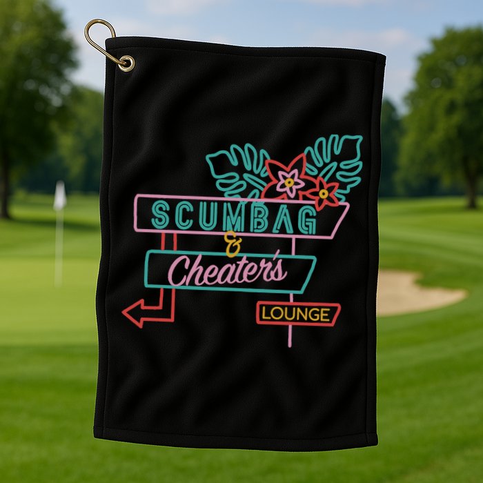 Scumbag And Cheaters Lounge Golf Towel