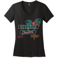Scumbag And Cheaters Lounge Women's V-Neck T-Shirt