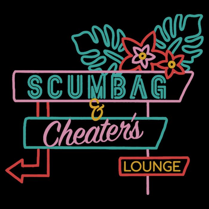 Scumbag And Cheaters Lounge Women's V-Neck T-Shirt