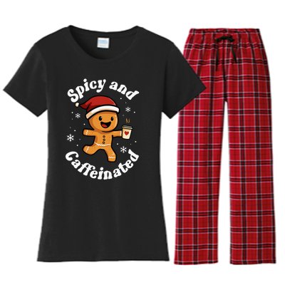 Spicy And Caffeinated Coffee Women Gingerbread Christmas Women's Flannel Pajama Set