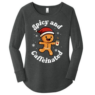 Spicy And Caffeinated Coffee Women Gingerbread Christmas Women's Perfect Tri Tunic Long Sleeve Shirt