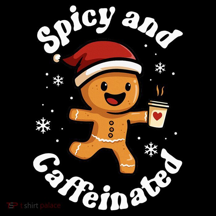 Spicy And Caffeinated Coffee Women Gingerbread Christmas Premium T-Shirt