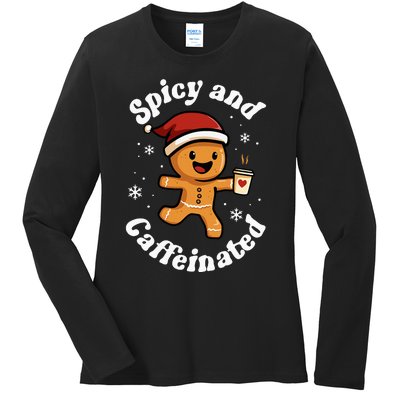 Spicy And Caffeinated Coffee Women Gingerbread Christmas Ladies Long Sleeve Shirt