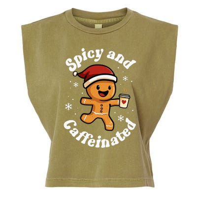 Spicy And Caffeinated Coffee Women Gingerbread Christmas Garment-Dyed Women's Muscle Tee