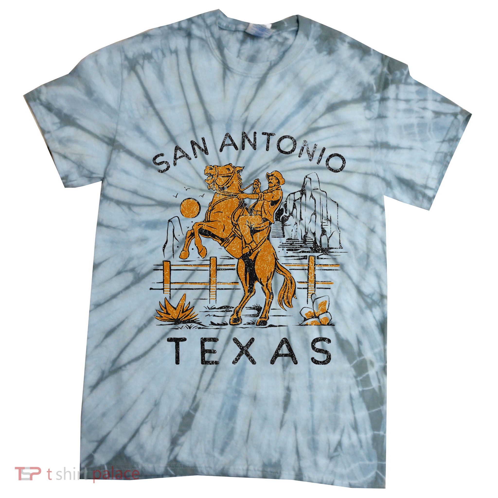 San Antonio Classic City Pride Design Tie-Dye T-Shirt