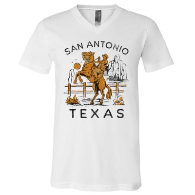 San Antonio Classic City Pride Design V-Neck T-Shirt