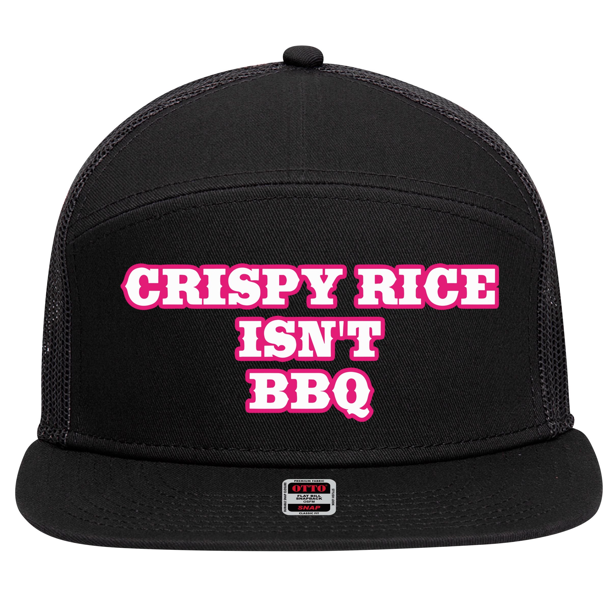 Sunny Anderson Crispy Rice Isn’T Bbq 7 Panel Mesh Trucker Snapback Hat