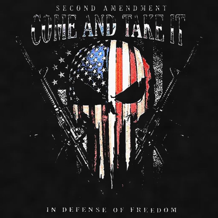 Second Amendment Come And Take It In Defense Of Freedom Ladies PosiCharge Tri-Blend Wicking Tank