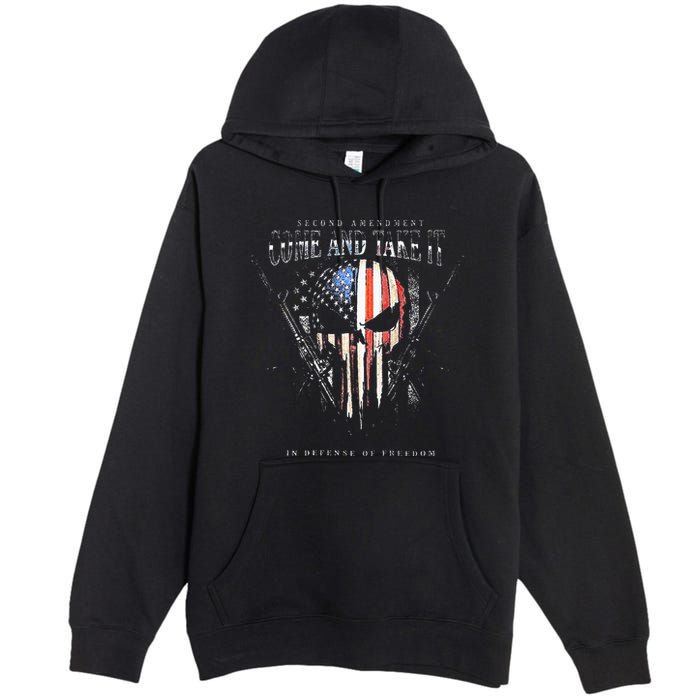 Second Amendment Come And Take It In Defense Of Freedom Premium Pullover Hoodie