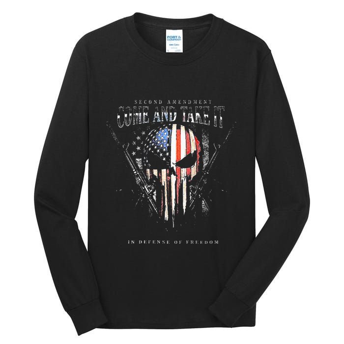 Second Amendment Come And Take It In Defense Of Freedom Tall Long Sleeve T-Shirt