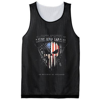 Second Amendment Come And Take It In Defense Of Freedom Mesh Reversible Basketball Jersey Tank