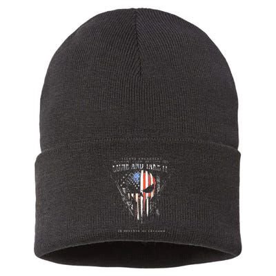 Second Amendment Come And Take It In Defense Of Freedom Sustainable Knit Beanie