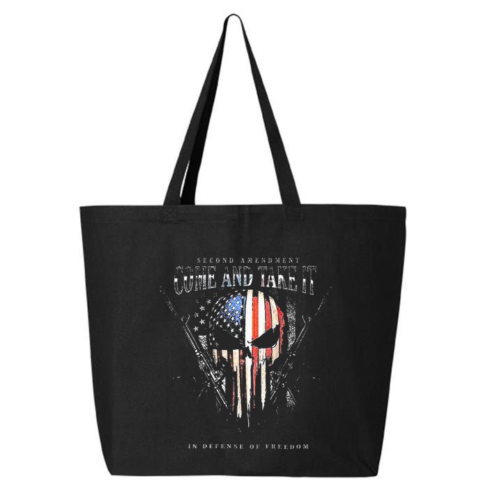 Second Amendment Come And Take It In Defense Of Freedom 25L Jumbo Tote