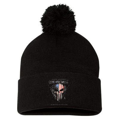 Second Amendment Come And Take It In Defense Of Freedom Pom Pom 12in Knit Beanie