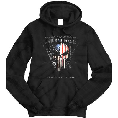 Second Amendment Come And Take It In Defense Of Freedom Tie Dye Hoodie