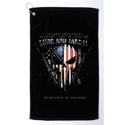 Second Amendment Come And Take It In Defense Of Freedom Golf Towel